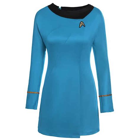 High Quality star trek female uniform Dress cosplay costume Free Shipping