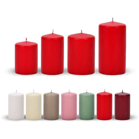 Stumpenkerze Kerze Flachkopfkerze Safe Candle Kerze Uni Einfarbige