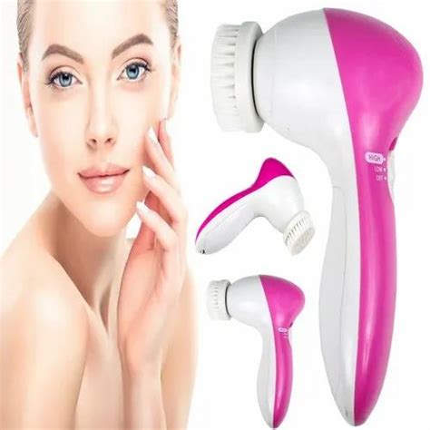 White And Pink Plastic In Facial Massager Cleaner For Face At Rs