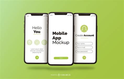 Modelos de Mockup PSD de mobile app Editáveis para baixar