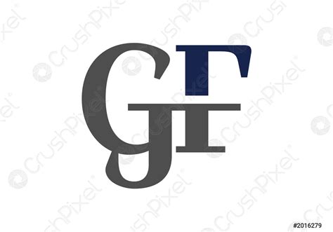 Initial Monogram Letter Gf Logo Design Vector Template Gf Letter