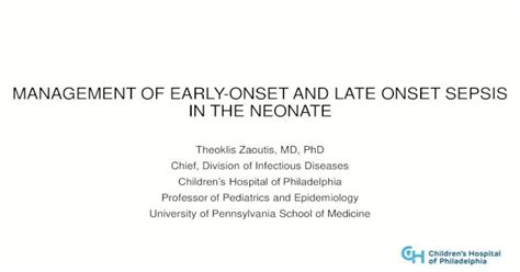 Pdf Management Of Early Onset And Late Onset Sepsis In The Neonate