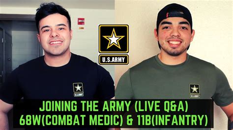 Live Qanda W 68wcombat Medic And 11binfantryman Ep26 Joining The