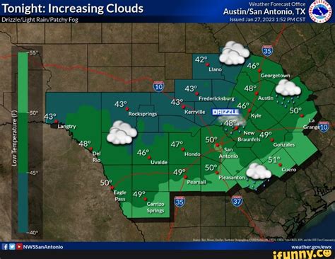 Tonight: Increasing Clouds Fog Weather Forecast Office Antonio, TX ...