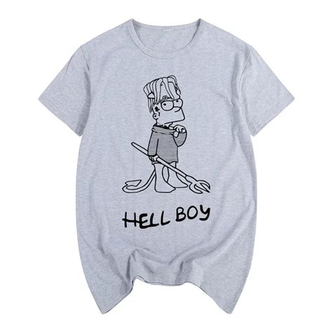 LIL PEEP HELLBOY Hiphop Rapper CRY BABY Summer Print T Shirt Cotton Men