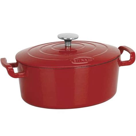 Sitram Faitout Fonte 4l 711083 Oval Rouge Garantie 1 An Prix