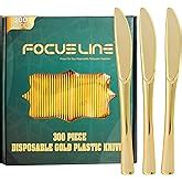 Amazon Focusline Pack Disposable Silver Plastic Knives Solid