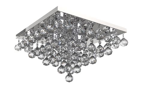 Plafon De Cristal Legitimo 42cm Sala Estar Jantar Quarto Hall De