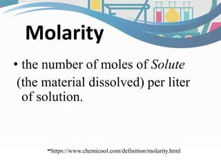 Molarity | PPT