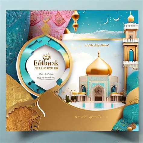 Premium Photo PSD Eid Mubarak Islamic Festival Social Media Post