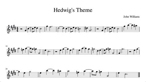 Hedwigs Theme Harry Potter Theme Alto Bari Sax Sheet Music Youtube