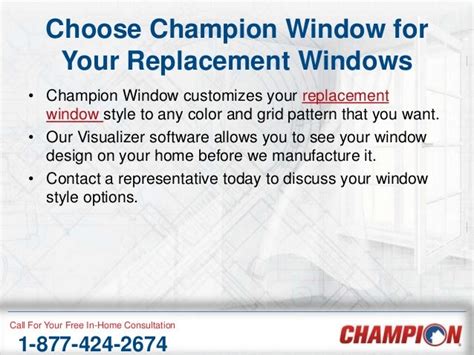 Replacement Window Styles From Champion Window