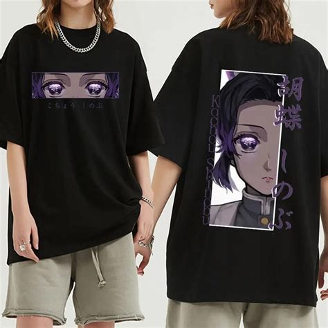 Anime Demon Slayer Kochou Shinobu T Kimetsu No Yaiba Tshirts Mens