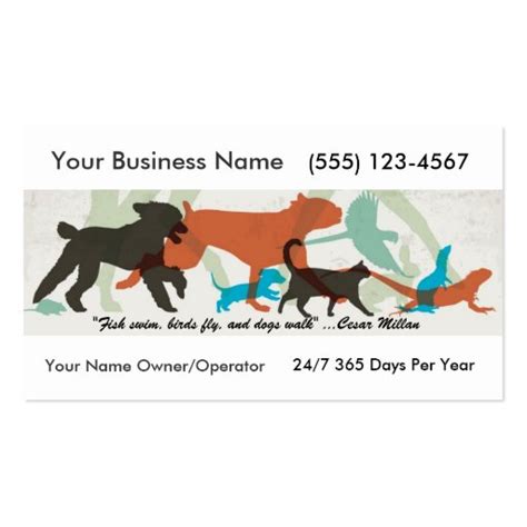 Pet Sitter Dog Walker Business Card | Zazzle