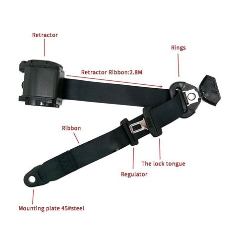 Set Fits Fxd Point Harness Replace Belt Seat Belt Retractable Blue