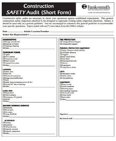 FREE 13 Construction Safety Form Samples PDF MS Word Google Docs