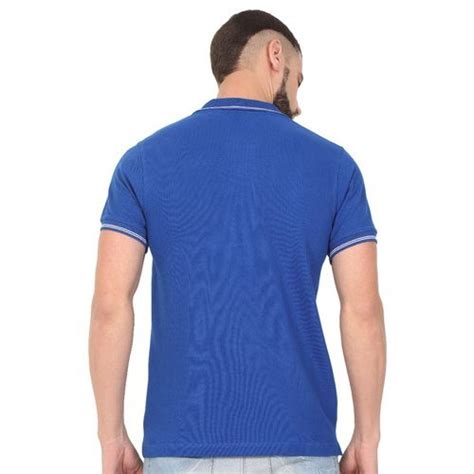 Cotton Ruffty Royal Blue Polo T Shirts For Men Size S To Xl At Rs