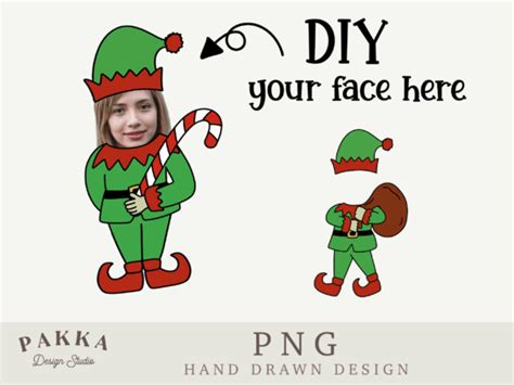 Christmas Elf Face Blank Printable Png Graphic by Pakka Design Studio ...