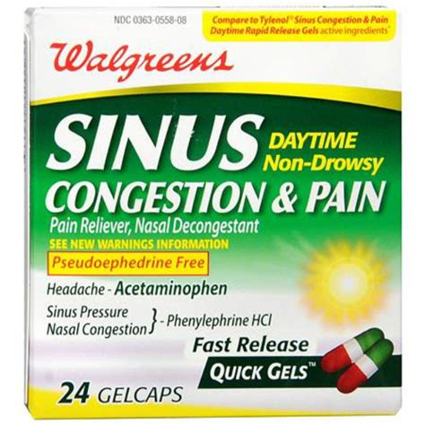 Walgreens Sinus Congestion Pain Reliever Gelcaps Reviews 2020