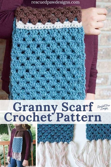 Granny Crochet Scarf With Fringe How To Crochet A Granny Pattern Artofit