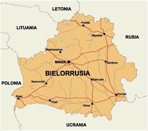 Mapa de Bielorrusia - datos interesantes e información sobre el país