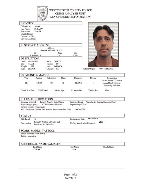 New York State Website Sex Offender Fill Online Printable Fillable