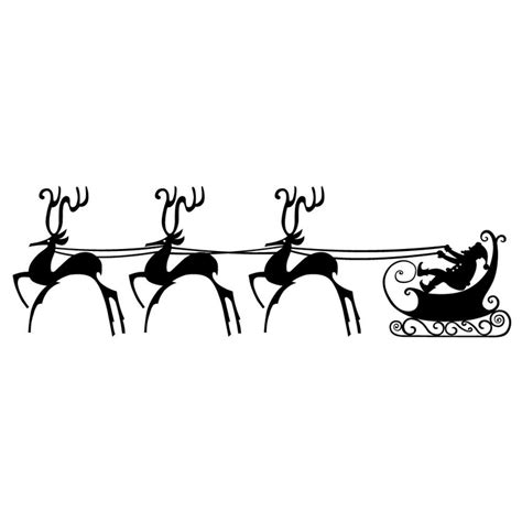 Free Santa Sleigh Silhouette Png, Download Free Santa Sleigh Silhouette ...