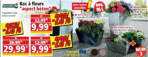 Promo Powertec Garden Bac à Fleur aspect Béton chez Norma iCatalogue fr