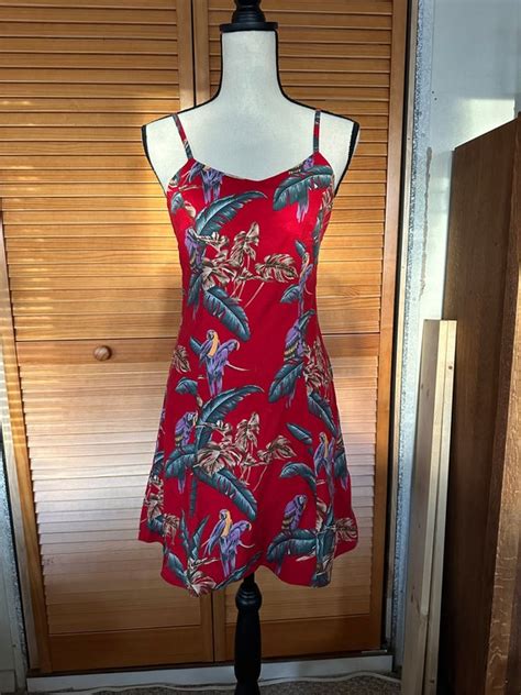 Sexy Dress Vintage Hawaiian Print Sundress Exotic Par Gem