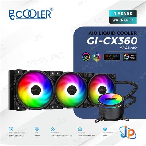 Pccooler Gi Cx Argb Cpu Aio Cooler Liquid Fan Shopee Malaysia