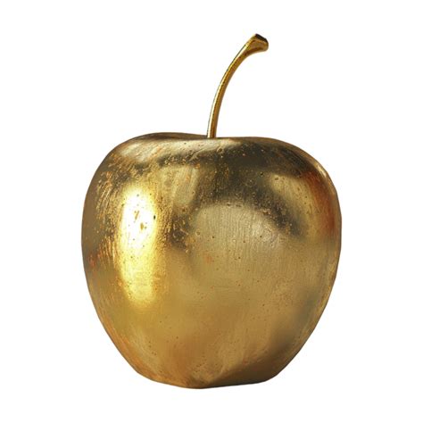 Golden Apple On Transparent Background 47076314 Png