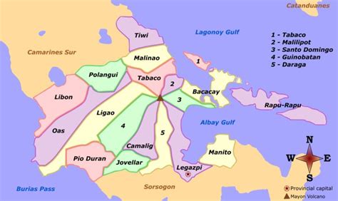 Albay Labelled Map - Albay - Wikipedia | Albay, Camarines sur, Map