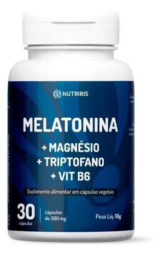 Melatonina 210mcg Triptofano 30 Cápsulas Nutriris Original Frete grátis