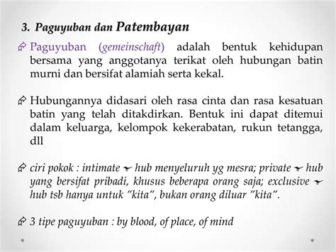 Apa Perbedaan Paguyuban Dan Patembayan Ciri Ciri Paguyuban