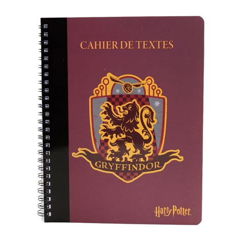 Cahier De Textes Harry Potter Gryffondor Rouge Chez Rentreediscount