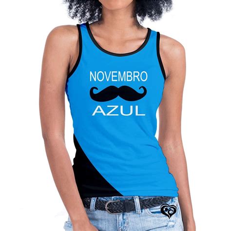 Camiseta Regata Novembro Azul Feminina Shopee Brasil