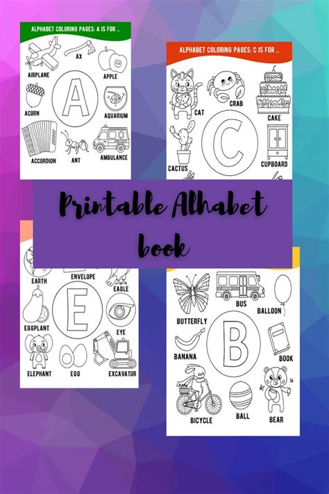 Printable color the alphabet