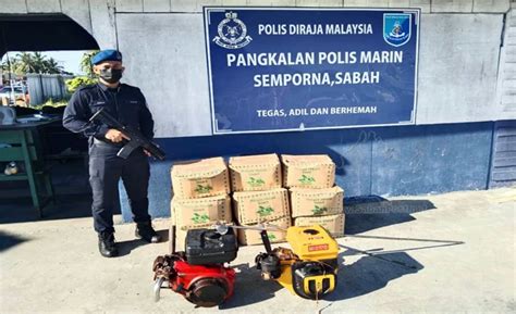 Polis Marin Patahkan Cubaan Seludup Petrol Tong LPG Sabah Post