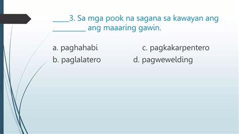 Mahalagang Kaalaman At Kasanayan Sa Gawaing Kahoy Pptx