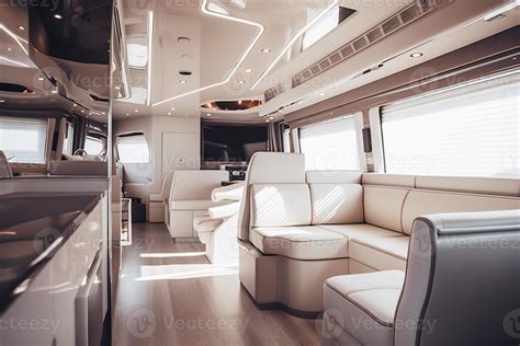 Luxe interior, business bus for traveling with family and business. 23115014 Stock Photo at Vecteezy