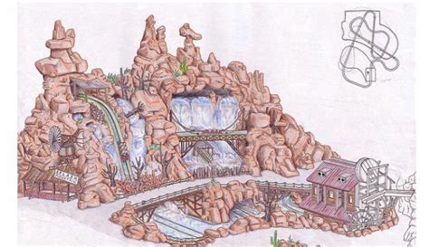 Original concept art for WDWs Splash Mountain : r/rollercoasters