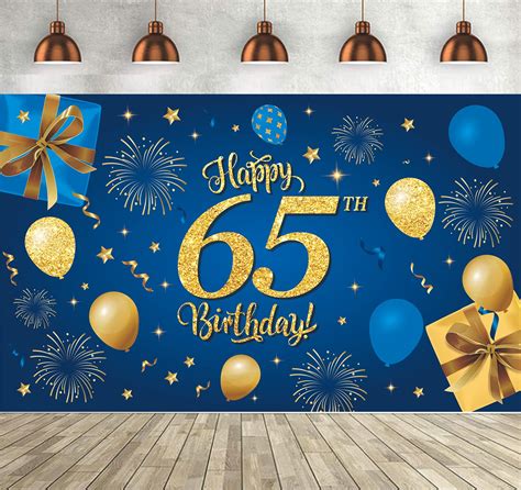 Buy 65th Birthday Party Decorations,Man Super Large 65th Birthday ...