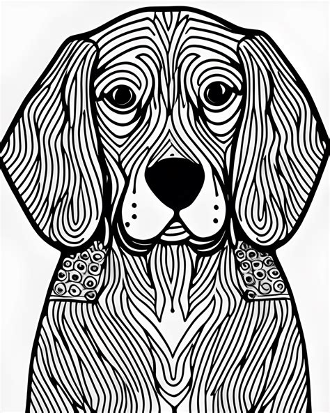 Realistic Beagle Coloring Pages