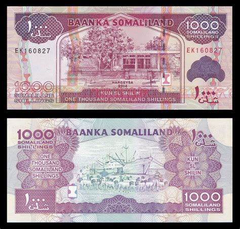 S6 SOMALILAND 1000 SHILLINGS UNC 2014 BidCurios