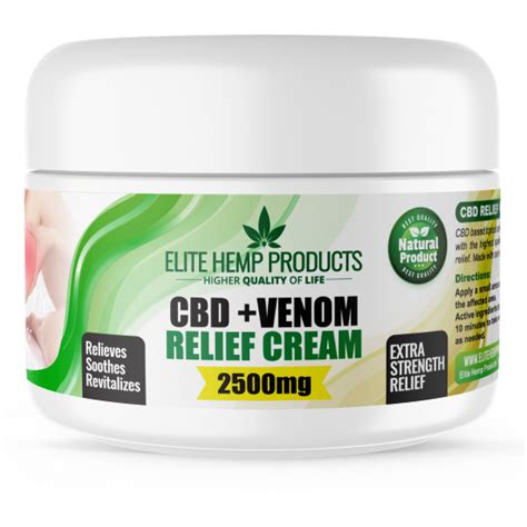 CBD Venom Pain Relief Cream 2500mg Elite Hemp Products