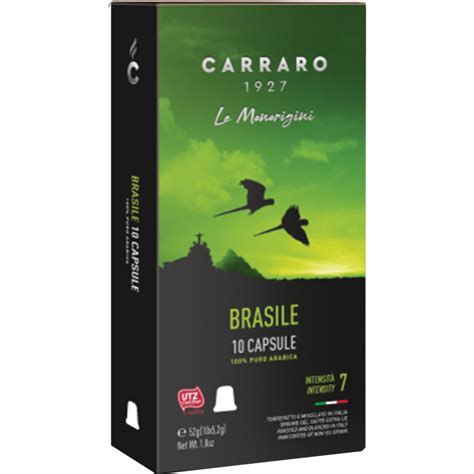 Кофе в капсулах Carraro Brasile молотый 10х5 2 г купить с доставкой