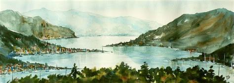 Lago Di Como Painting By Tito Fornasiero Artmajeur