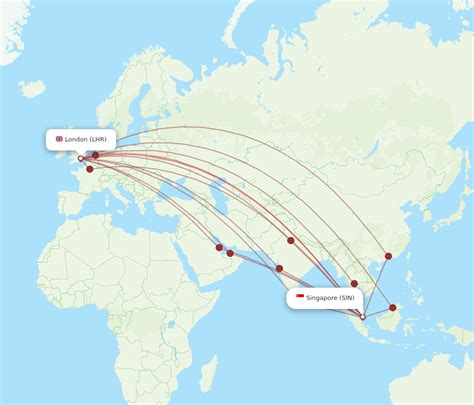 All Flight Routes From Singapore To London SIN To LHR Flight Routes