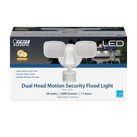 Feit Electric Motion Sensing Hardwired Led White Security Floodlight