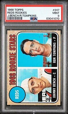 Topps Baseball Johnny Bench Rookie Card Graded Psa Mint Ebay